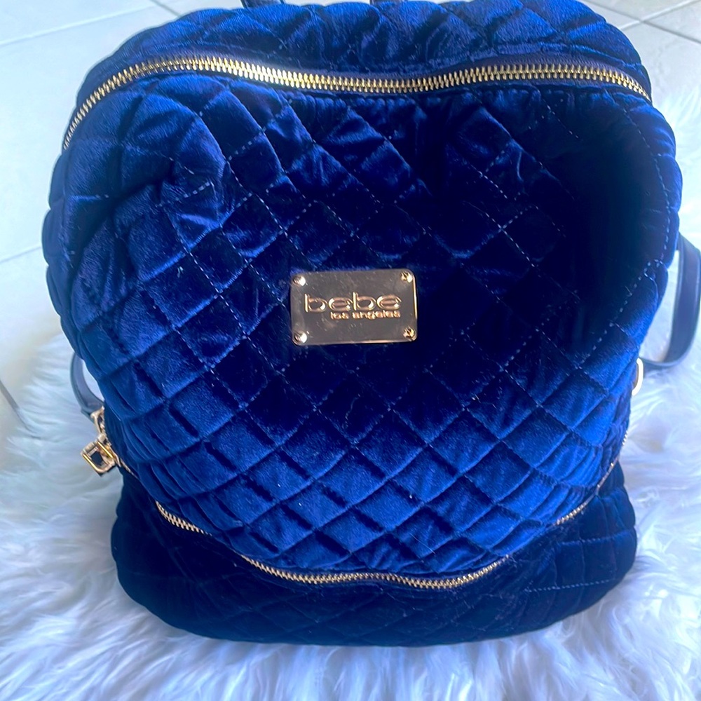 BEBE Velvet Backpack